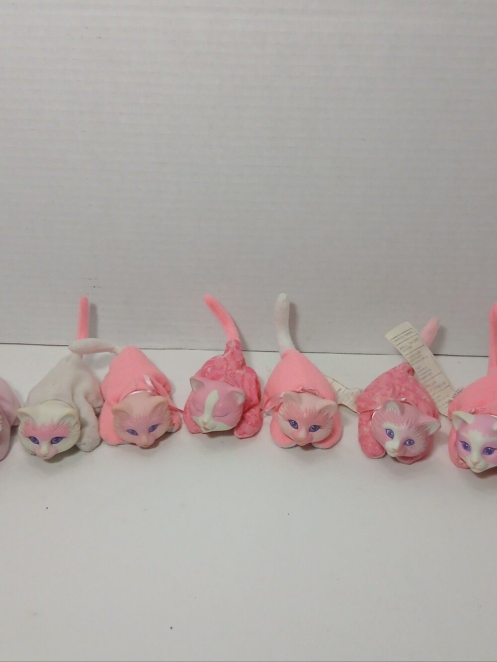 VTG Hasbro Kitty Surprise Replacement LOT 7 Baby PINK WHITE KITTENS 1990s